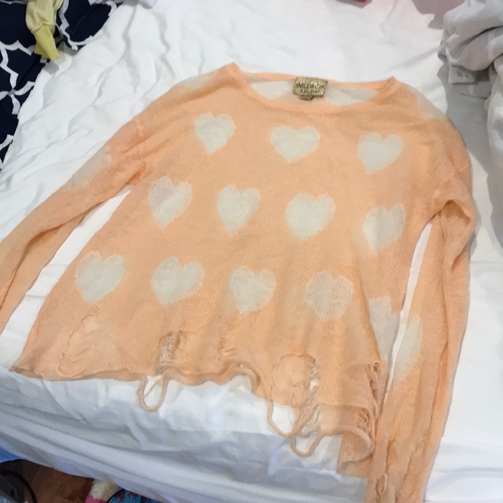 Wildfox White Label heart sweater